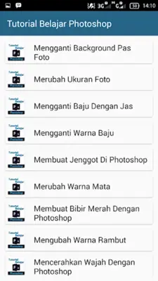 Tutorial Belajar Photoshop android App screenshot 3