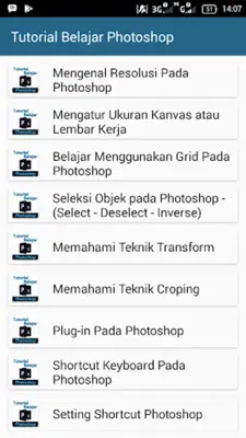 Tutorial Belajar Photoshop android App screenshot 5